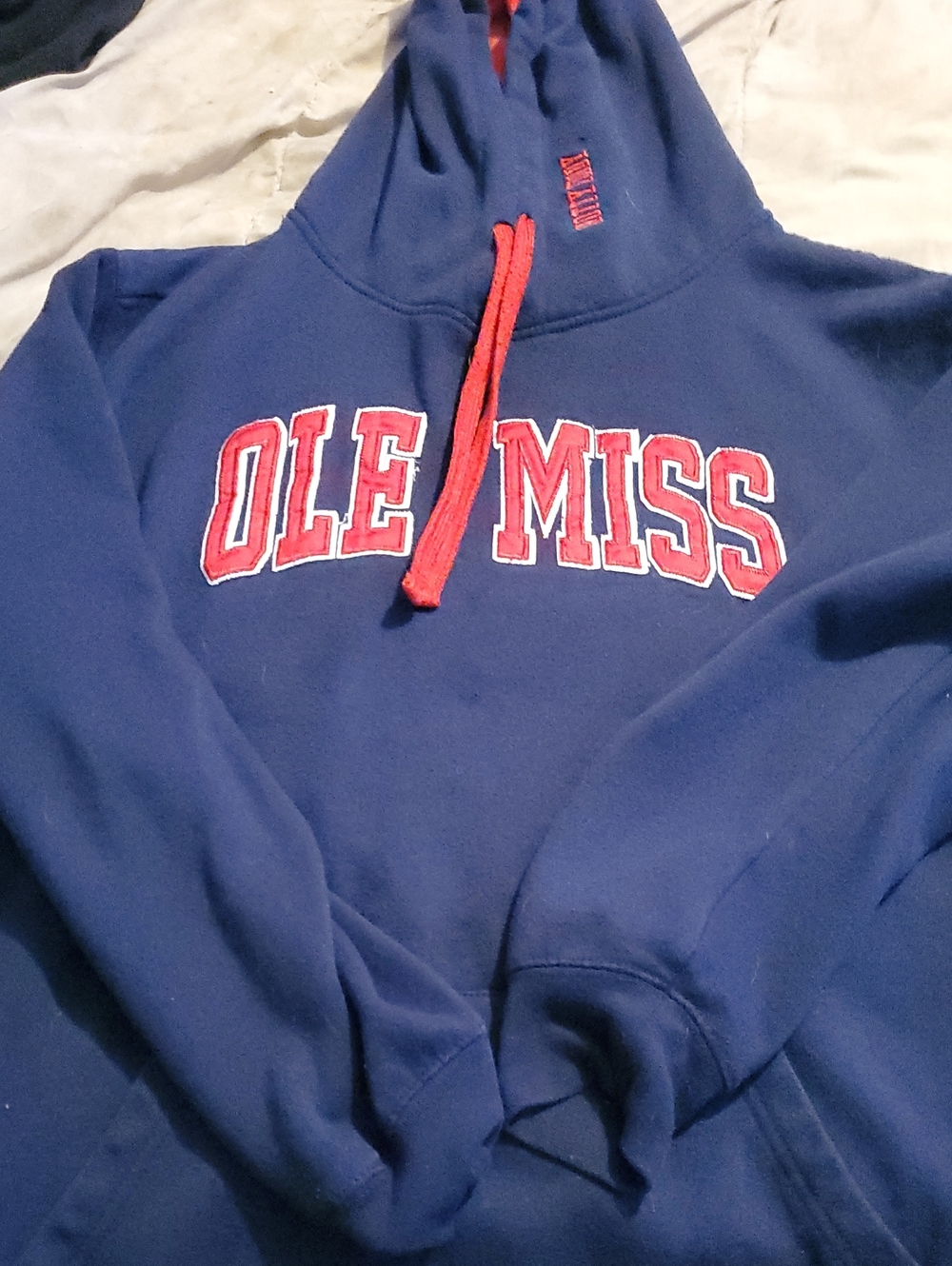NCAA Ole Miss Navy Blue Hoodie with Red Lettering....🏈